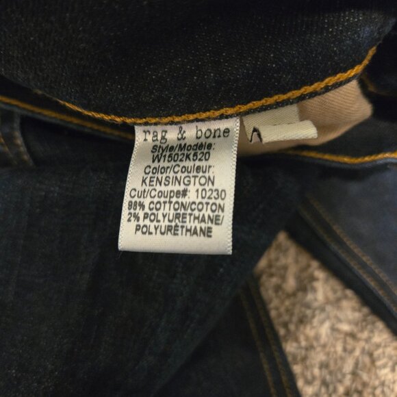 Rag & Bone Skinny Jeans Kensington Dark Blue 26 - Picture 6 of 6